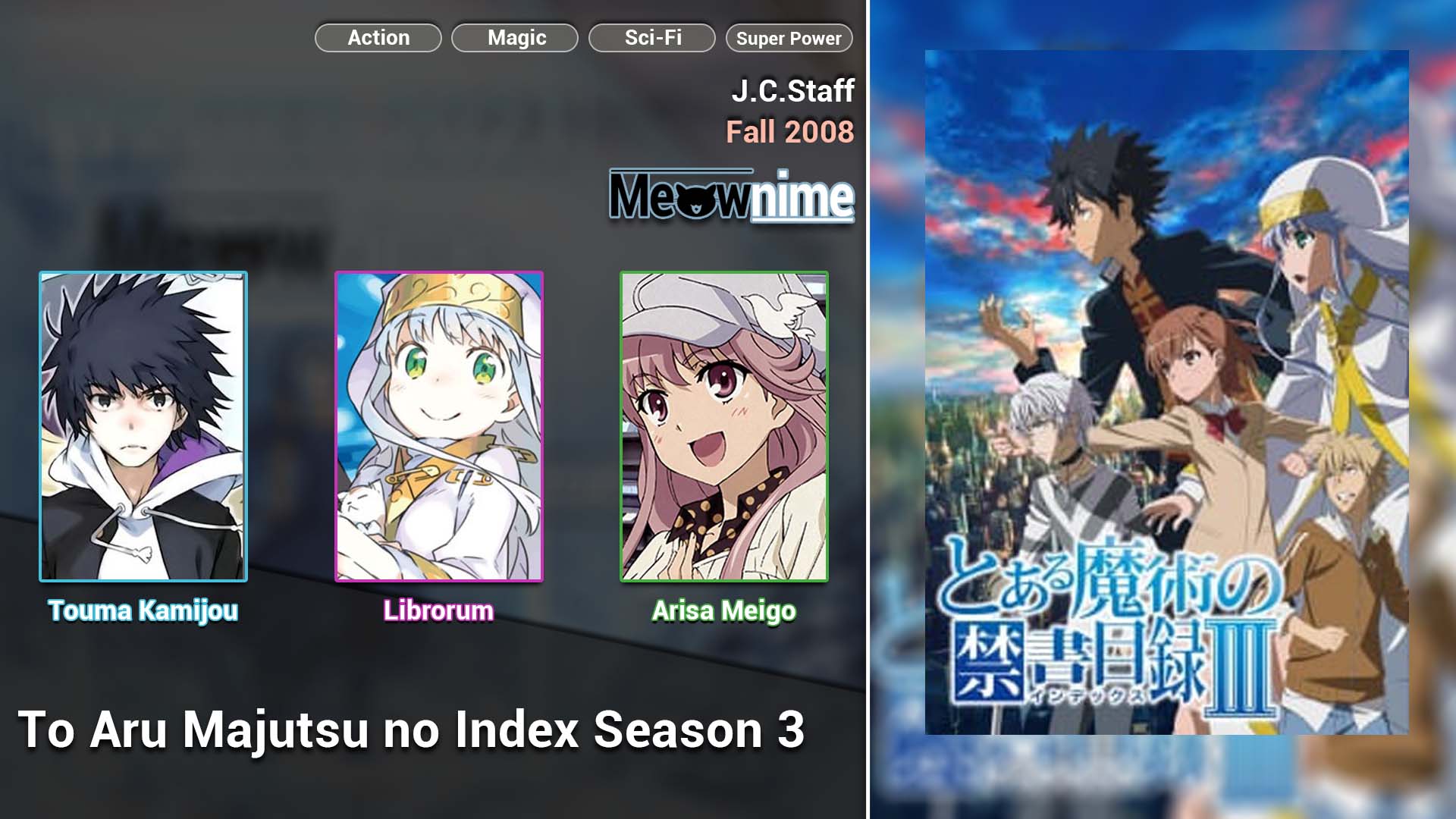 To Aru Majutsu no Index Season 3